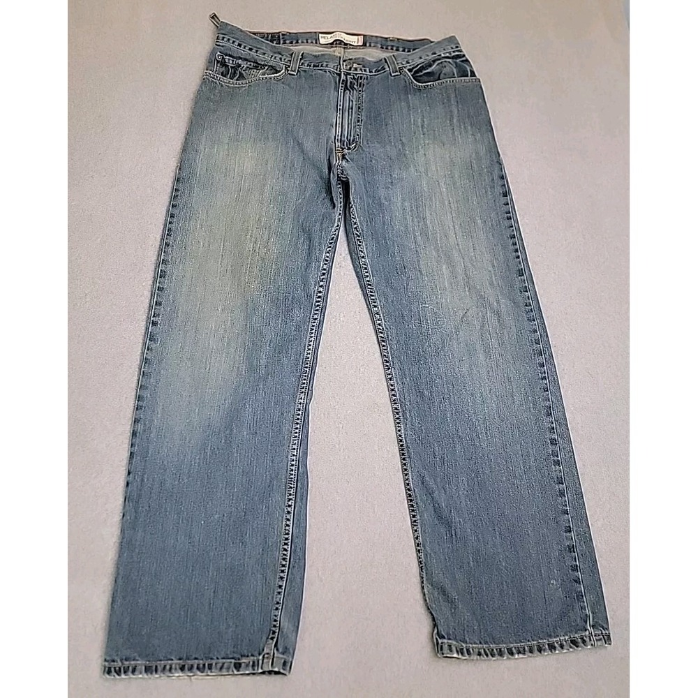 Levis 559 Relaxed Straight Jeans Mens 38x32 Blue Medium Wash Denim 100% Cotton